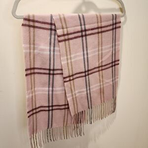 Cejon made in Italy plaid pink 100% acrylic scarf
